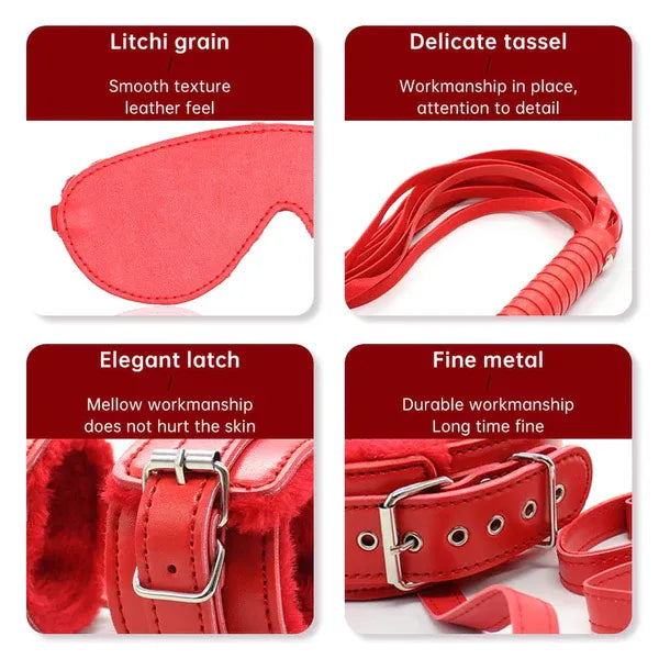 7 pcs set of Erotic Handcuffs Rope Sex Toys for Couples