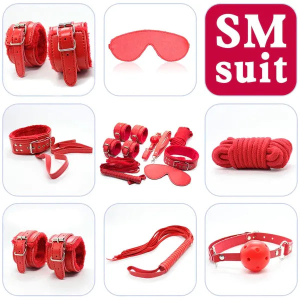 7 pcs set of Erotic Handcuffs Rope Sex Toys for Couples