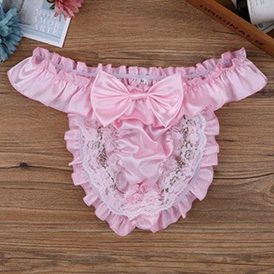🔥 Funny Men 2025 🔥 Satin Bikini G-String Thong Sissy See-through Panties