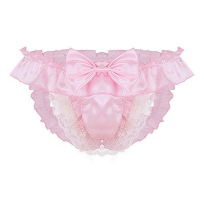 🔥 Funny Men 2025 🔥 Satin Bikini G-String Thong Sissy See-through Panties