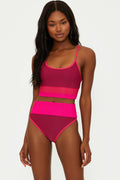 Eva Top Berry Sorbet Colorblock