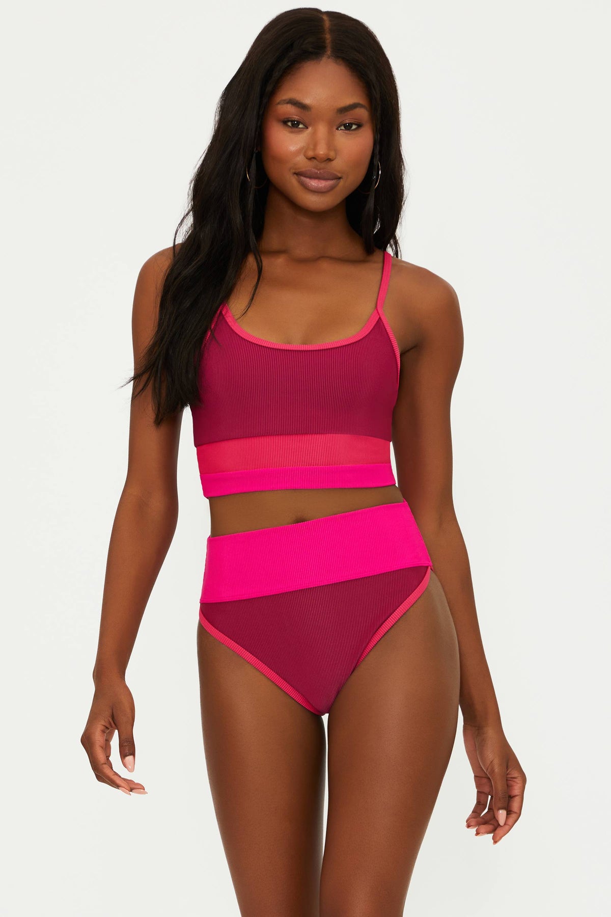 Eva Top Berry Sorbet Colorblock