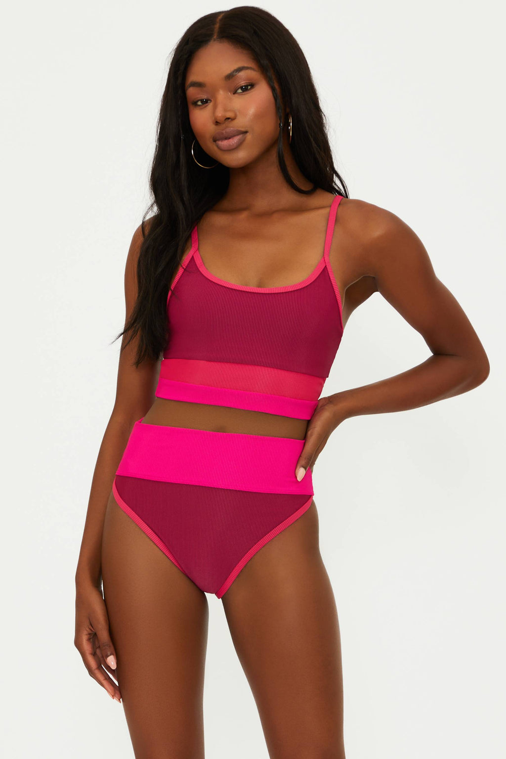 Eva Top Berry Sorbet Colorblock
