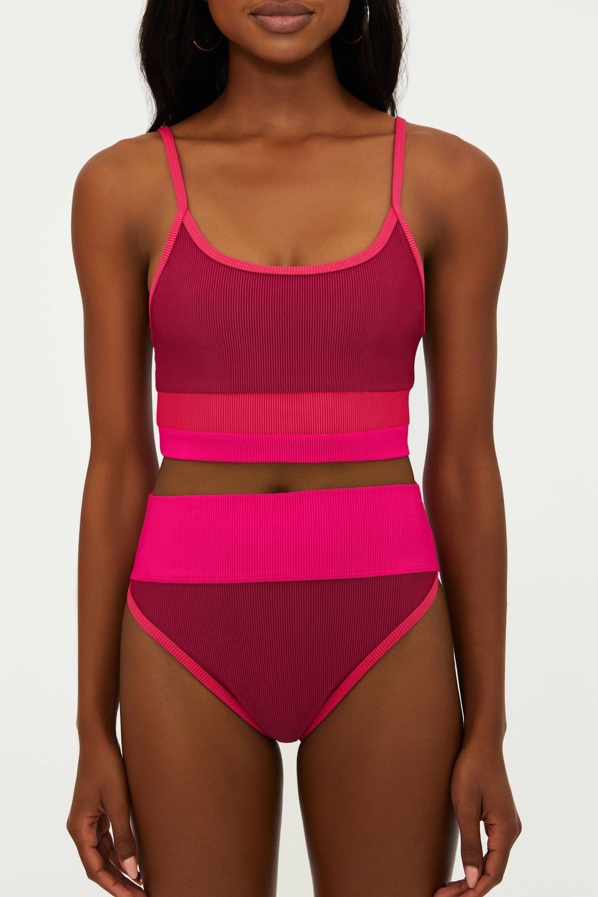 Eva Top Berry Sorbet Colorblock