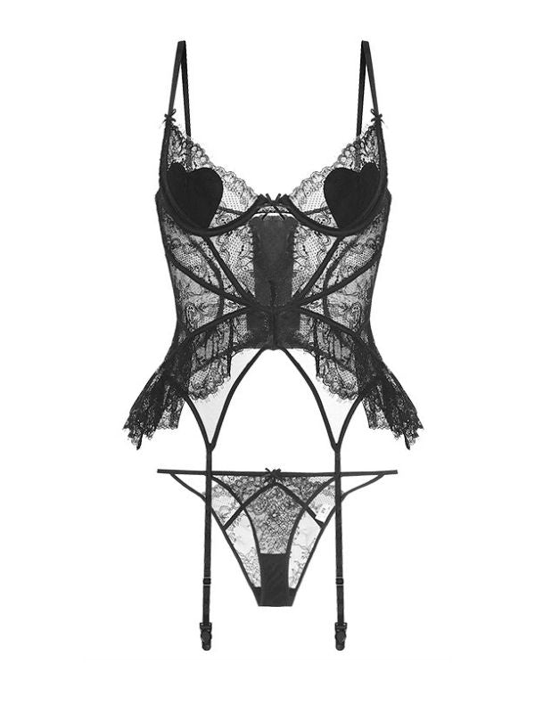 Avril Bodysuit Set - Black