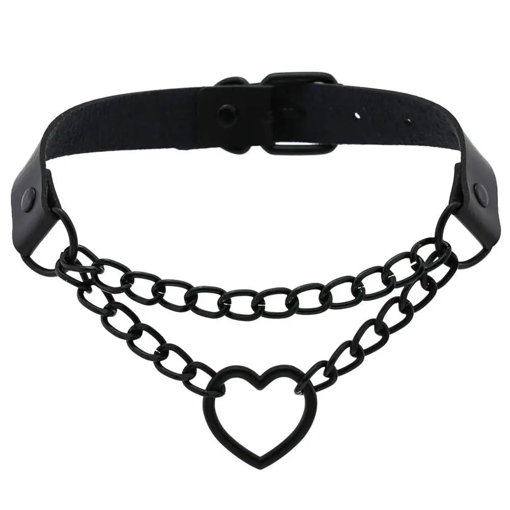 LacyNighty™ Black Heart Collar Lavah Intimates
