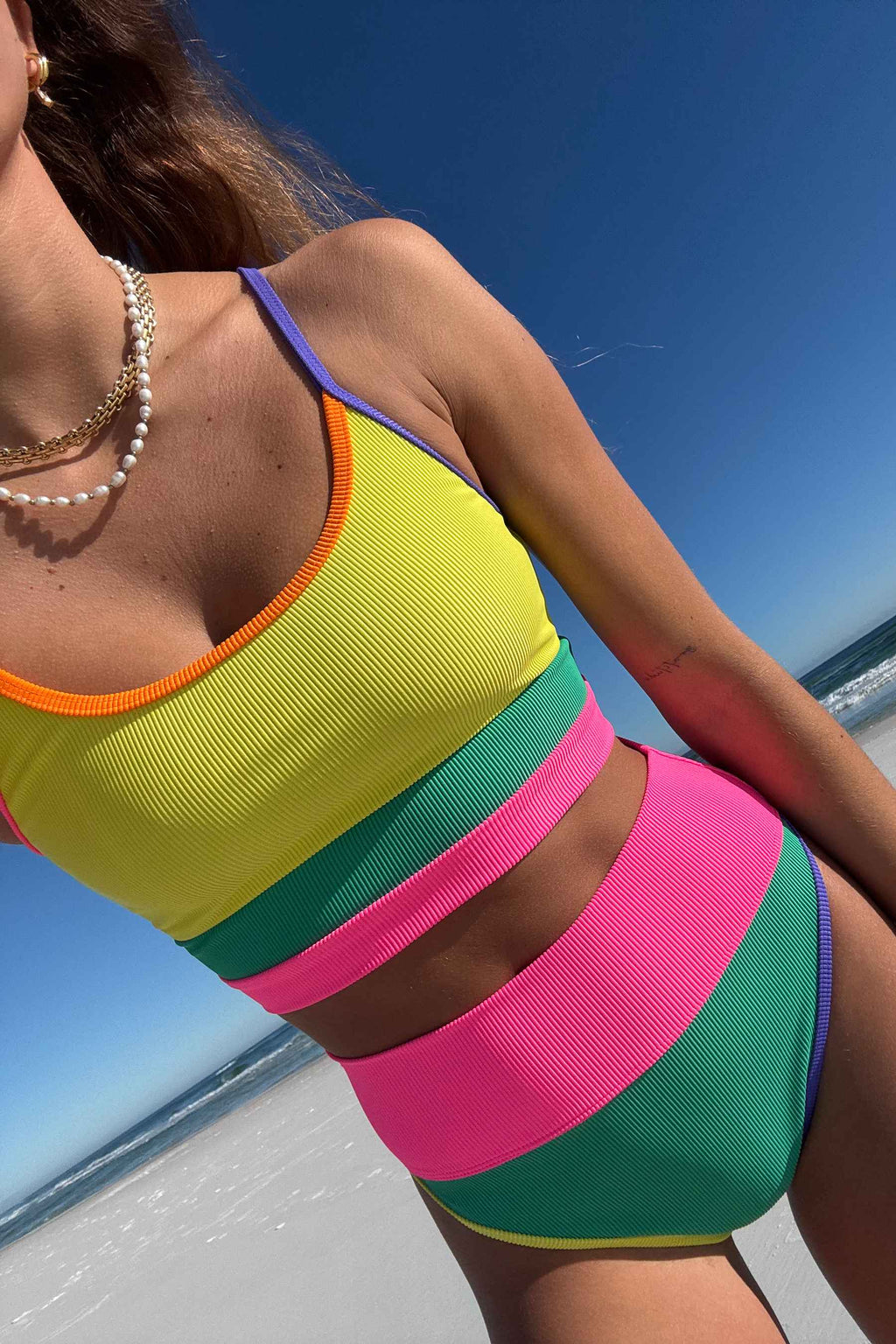 Eva Top Technicolor Colorblock