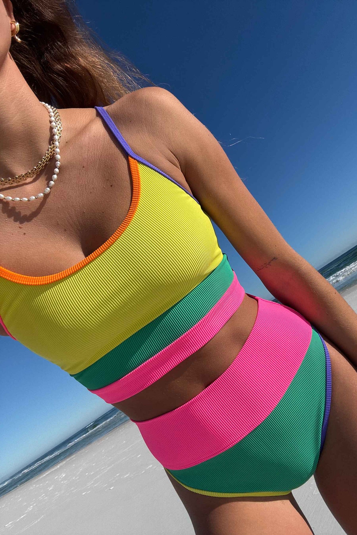 Eva Top Technicolor Colorblock