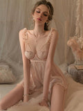 Pearly Sheer Babydoll - Pink