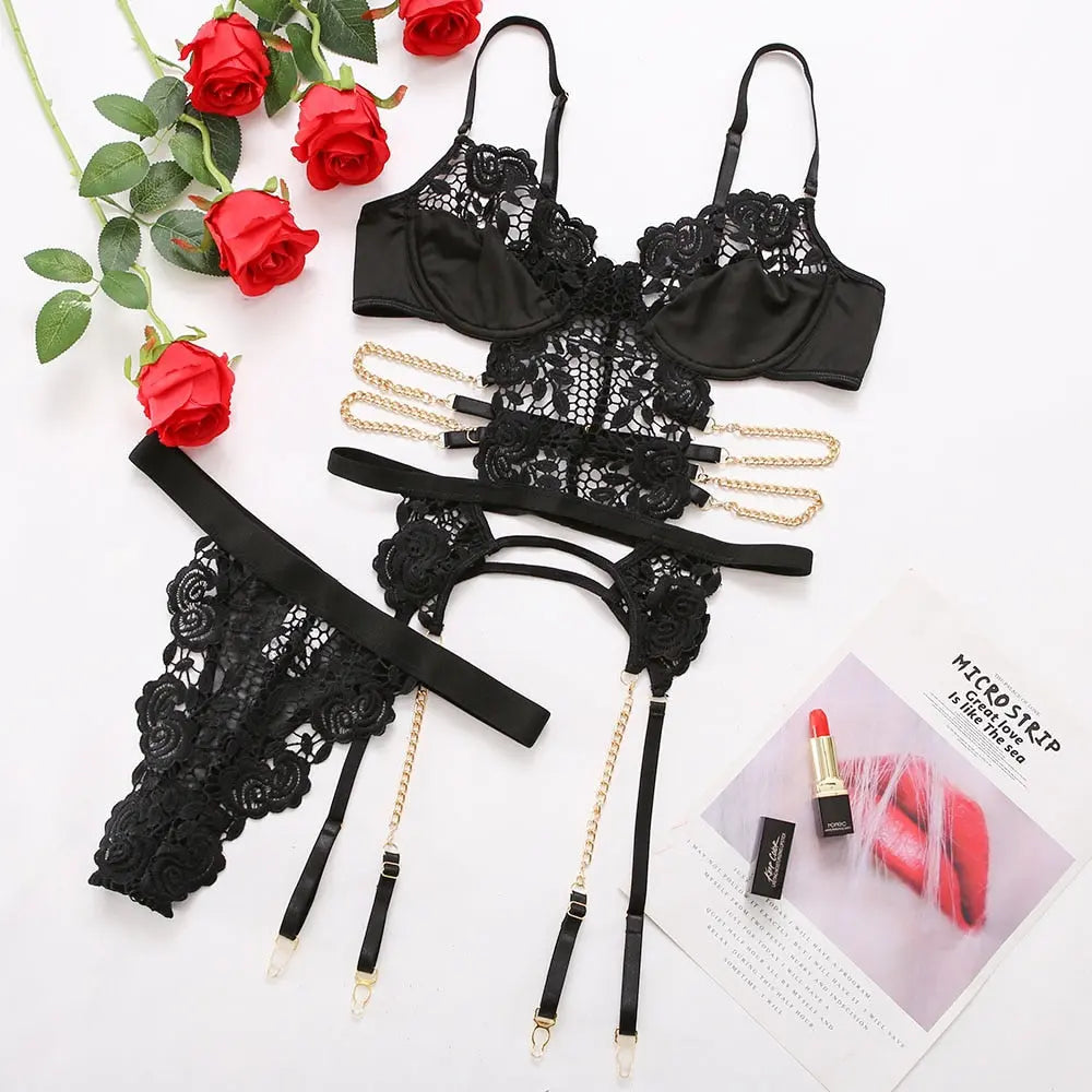 All Hype, No Heart Lingerie Set LacyNighty Lingerie & Intimates