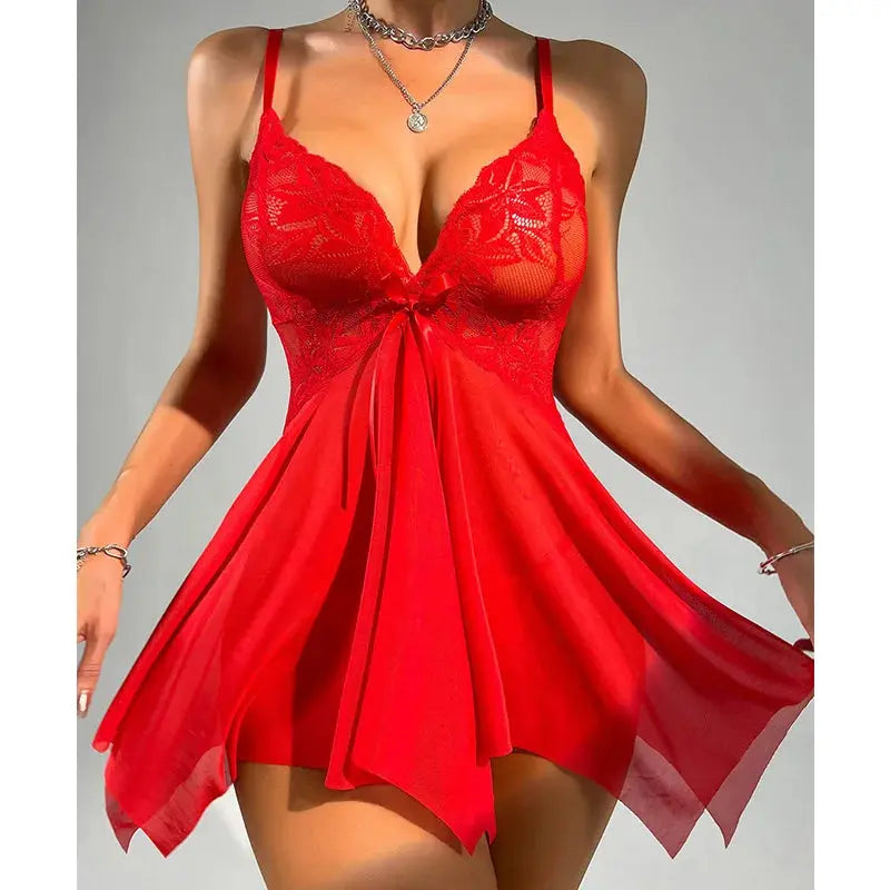 EdenMates™ Lace Suspender Babydoll Night Set