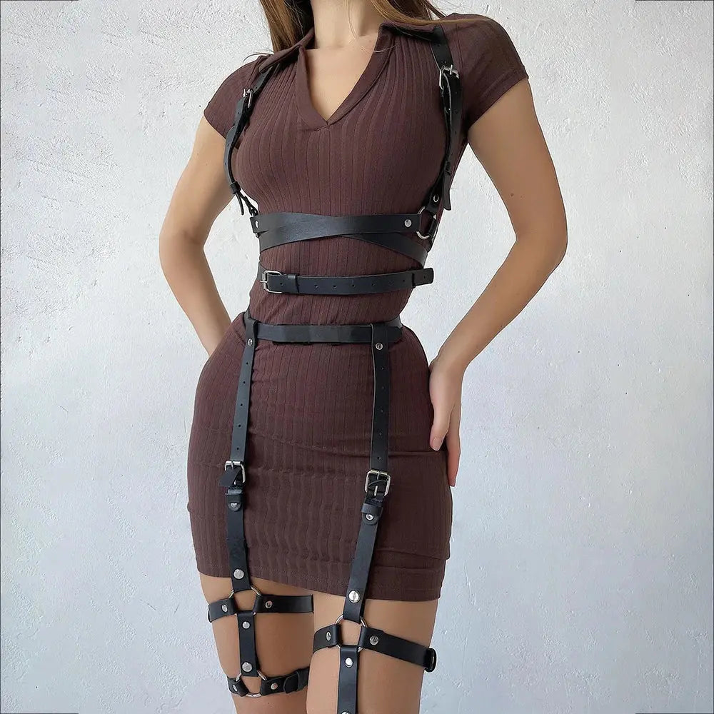 Midnight Temptation Leather Set Lavah Pleasure