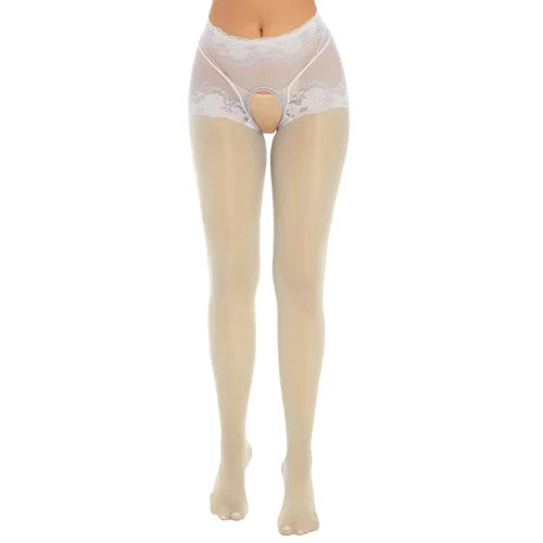 Open Crotch Pantyhose Lacy0301