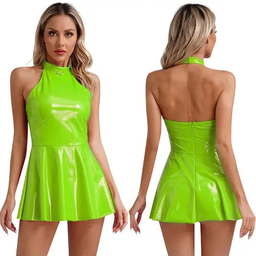 Wetlook Leather Dress Lacy0301 Other
