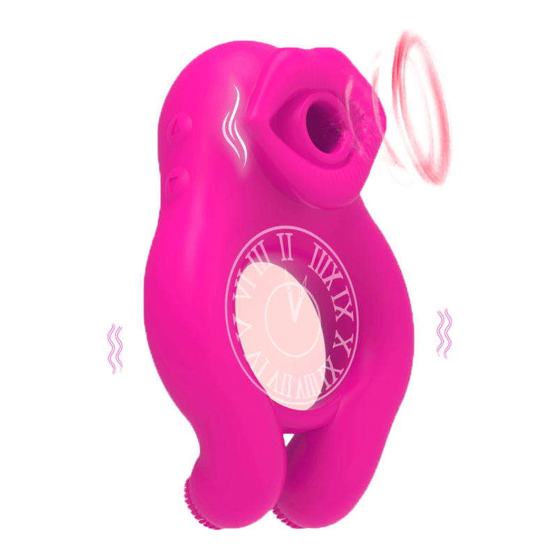 💥2025 Mouth Sucking & Vibrating Cock Ring Clitoral Stimulator For Couples