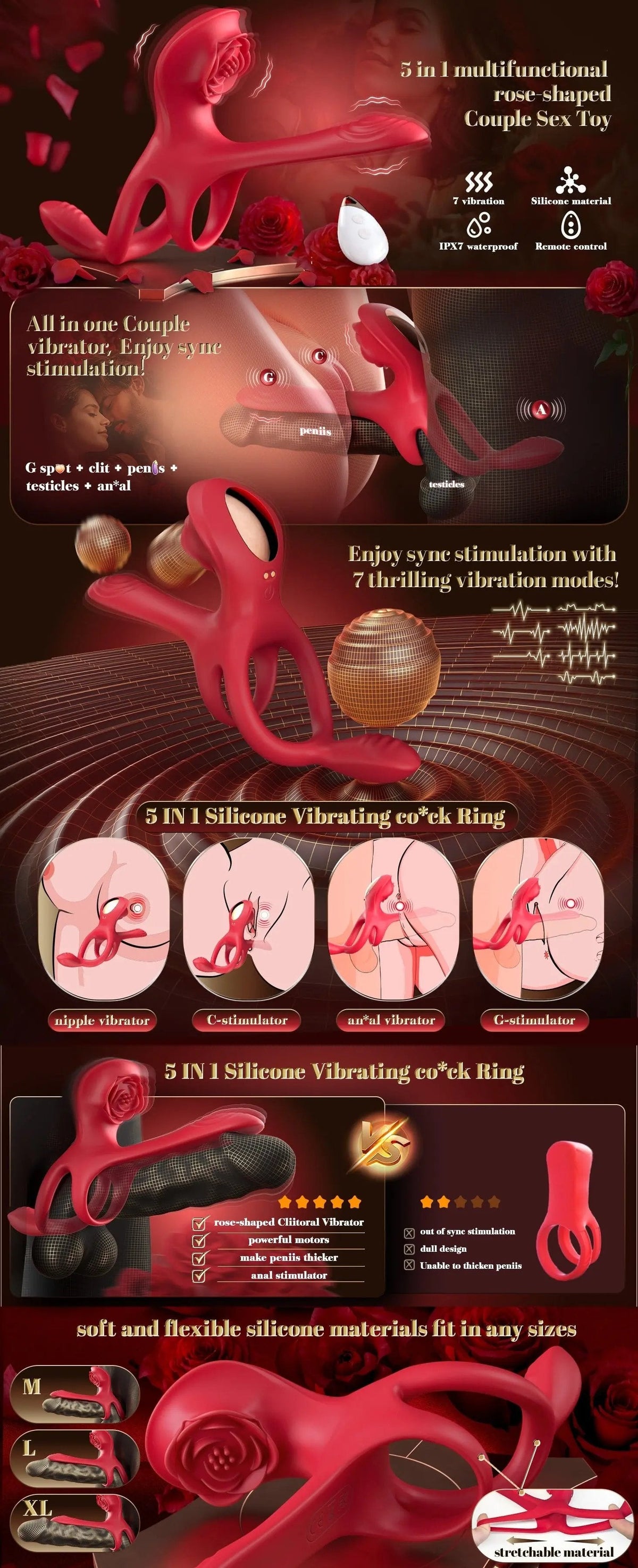 💥2025 NEW ROZY-5 In 1 Stimulator