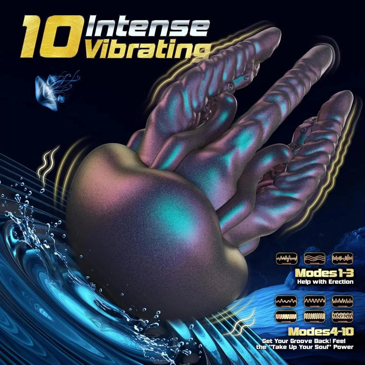2025 Men's Fun Jellyfish Vibrator👑 10 intense vibration, waterproof