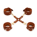 LacyNighty™ Brown Leather 4-Way Restraint Set Lavah Intimates harness