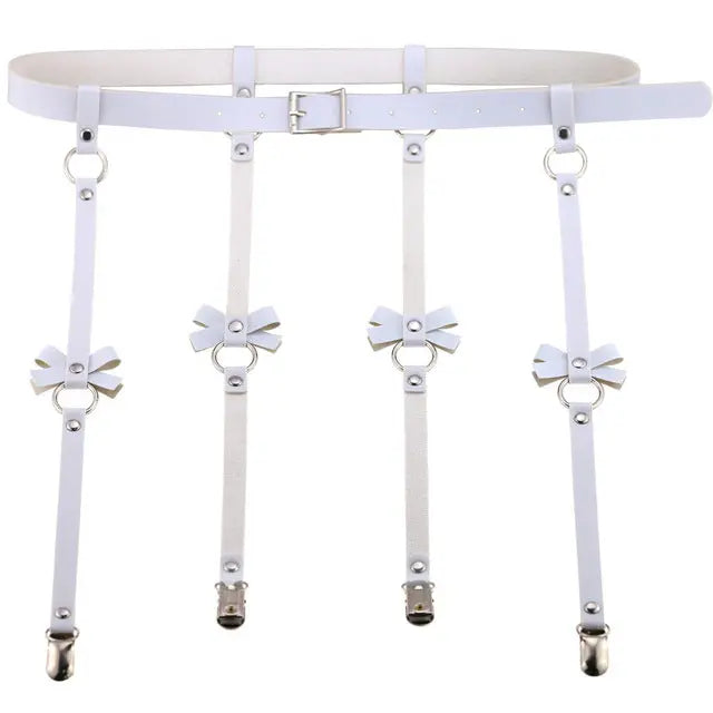 LacyNighty™ Bow Leather Garter Lavah Intimates
