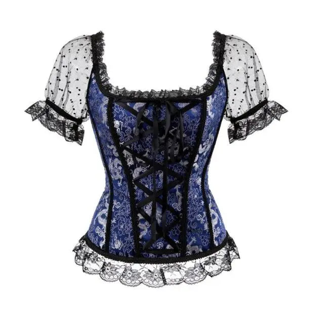 LacyNighty™ Model CT442 LORETTA LACE LINGERIE OVERBUST CORSET