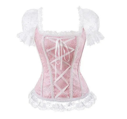 LacyNighty™ Model CT442 LORETTA LACE LINGERIE OVERBUST CORSET