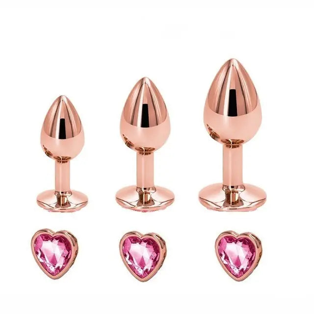 EdenMates™ Rose Gold Tush Stimulator -  Set of 3