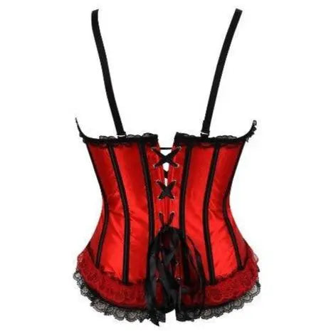 EdenMates™ Crimson Luxe Corset Dress