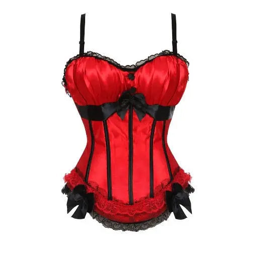EdenMates™ Crimson Luxe Corset Dress
