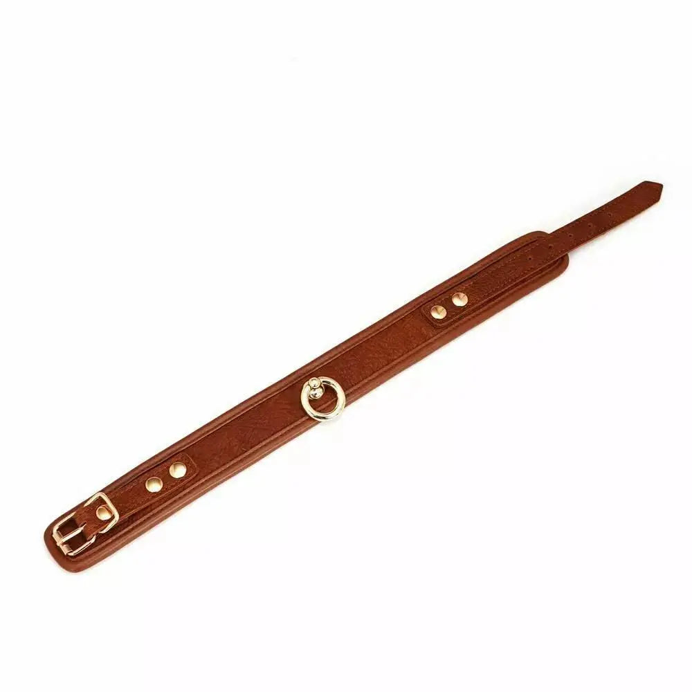 EdenMates™ Brown Leather Collar & Leash