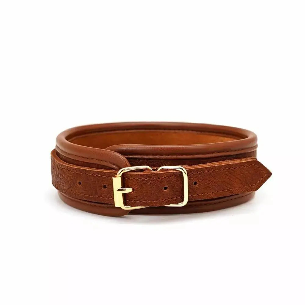 EdenMates™ Brown Leather Collar & Leash